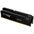 Памет Kingston FURY Beast Black 16GB(2x8GB) DDR5 5200MHz CL40, Intel XMP - KF552C40BBK2-16