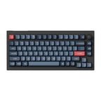 Keychron V1 MAX QMK 75% Carbon Black Mechanical Keyboard - Wireless