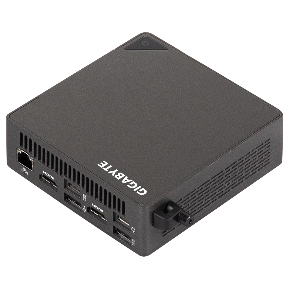 Мини компютър Gigabyte BRIX BRU5-225H, Intel Core Ultra 5 225H, 2 x SO-DIMM DDR5, 2 x M.2 SSD, Wi-Fi 7 + BT 5.4