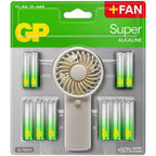 GP SUMMER PACK Alkaline batteries Super AA x 12 pcs + Super AAA x 12 pcs + Fan / GP BATTERIES