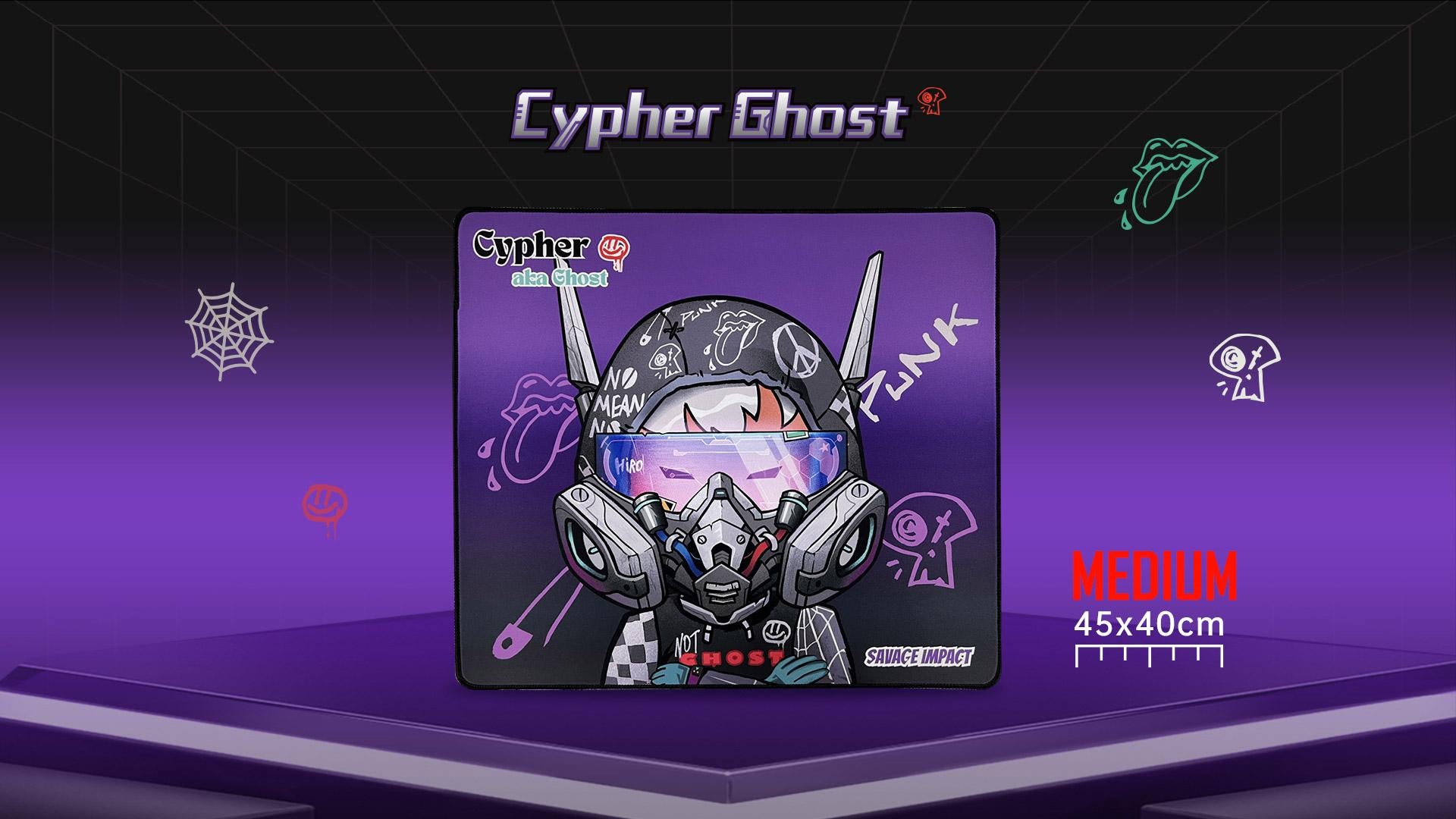 Геймърски пад A4 Bloody BP-45W Cypher Ghost - 450 x 400 x 5mm