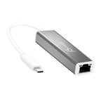 j5Create JCE133G Network Card, USB-C 3.1 Gen1 Type, Gigabit Ethernet, Gray