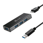 4-Port Hub J5 Create JUH340, USB 3.0, 1:4, Black
