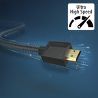 HAMA 205243 Cable, HDMI Male - HDMI Male, 8K, 48GB/s, Ethernet, 3 m, Gold-plated connectors, Black