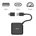 USB-A Hub, 4-Port, HAMA-200116