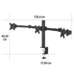 Monitor Stand HAMA, 3 monitors, 13" - 27", 118495
