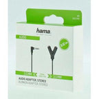 HAMA Audio adapter 3.5mm jack male - 2 x 3.5mm jack female, 0.2m, Black