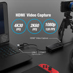 j5create JVA11 Capture Adapter, HDMI - USB-C, 4K, Black