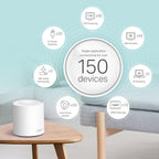 Wireless Router TP-Link Deco X60 V3 2-Pack, AX5400, 2.4/5 GHz, 574 - 2402 Mbps, Gigabit