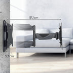 Wall mount for TV, FULLMOTION, up to 48", 2 arms, 220827