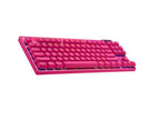 Gaming Mechanical Keyboard Logitech G Pro X TKL Lightspeed Tactile Switch, Magenta