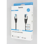Network patch cable HAMA S/FTP, CAT 6a, RJ-45 - RJ-45, 10Gbit/s, 1.5 m, Black