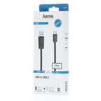 HAMA USB-C male to USB-A male cable, USB 3.2 Gen 1, 5Gbit/s, 0.75m, Black
