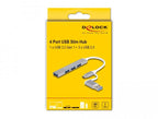 Delock USB Hub, USB-C / USB-A - 3 x USB-A 2.0 + 1 x USB-A 5 Gbps