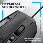Bundle Gaming Mouse Logitech G502 X, Wired + Mouse Pad G240