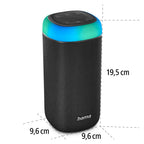Bluetooth speaker HAMA Shine 2.0, 30W, LED, Water protection, Black, 188228