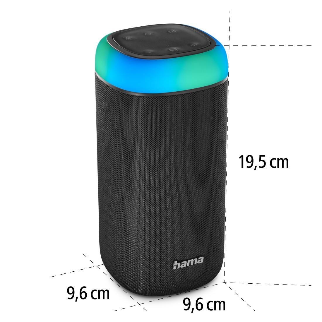 Блутут колонка HAMA Shine 2.0, 30W, LED, Защита от вода, Черна, 188228