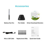 Graphics Tablet HUION Inspiroy H640P, USB, Black
