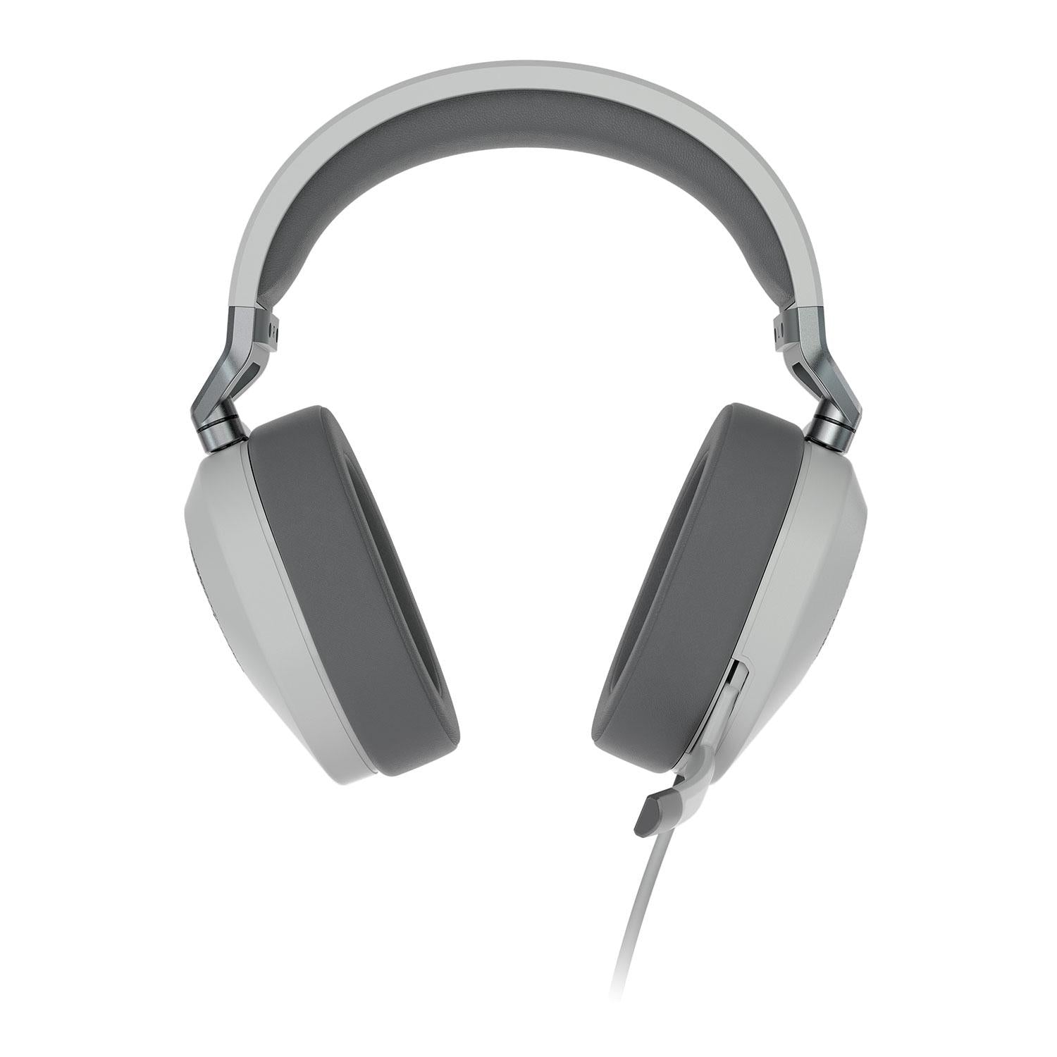 Геймърски слушалки с микрофон Corsair HS65 - White
