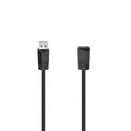 HAMA Extension Cable, USB-A Female - USB-A Male, 3 m, 480 Mbit/s, Black