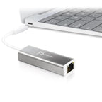 j5Create JCE133G Network Card, USB-C 3.1 Gen1 Type, Gigabit Ethernet, Gray
