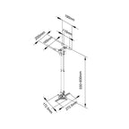 Projector Mount ESTILLO C718, Ceiling, With Extension Arm, White