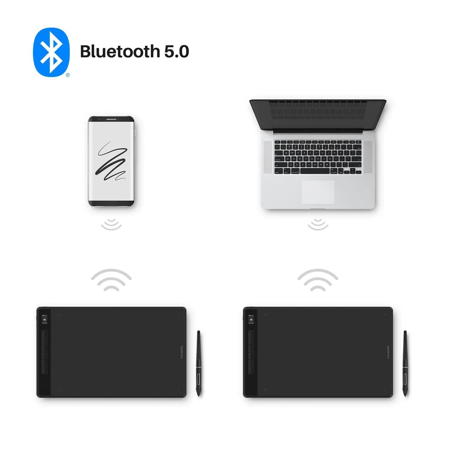 Графичен таблет HUION Inspiroy Giano, 5080 LPI, Черен