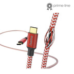 HAMA Reflective Cable, USB-C male - USB-C male, 1.5 m, Red