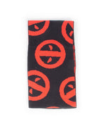 DIFUZED Deadpool Scarf and Beanie Set, Symbol, Black/Red