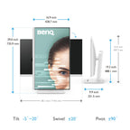 BenQ GW3290QT Monitor, IPS, 31.5 inch, Wide, QHD, DP, HDMI, USB, White