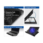 Laptop cooler ACT, Up to 17", With one fan, 2 x USB hub, Black