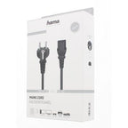 Universal Power Cable HAMA, Schuko, 3-pin (IEC C13 female, 2.5 m, Black