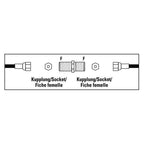 HAMA Adapter, F-connector female - F-connector female, Metal housing