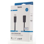 HAMA Extension Cable, USB-A Female - USB-A Male, 5 m, Shielded, Black