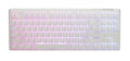 Геймърскa механична клавиатура Ducky One 3 Pure White TKL Hotswap Cherry MX Clear, RGB, PBT Keycaps