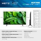 Телевизор METZ 60" 60MUF7000Z Ultra HD 4K LED Google TV, Клас E