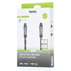 HAMA ODT Plug (Toslink) Optical Audio Cable, Metal Plugs, 1.5 m, Black