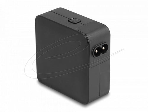 Delock GaN Charger, 2 x USB-C, PD 65 W, EU / US / UK travel adapter