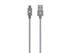 Cable Skross, USB-A to USB-C, Metal Braided, 1.20 m, Grey