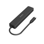 USB-C, 5-port hub, 3x USB-A, 1x USB-C, HDMI, 4K, Black