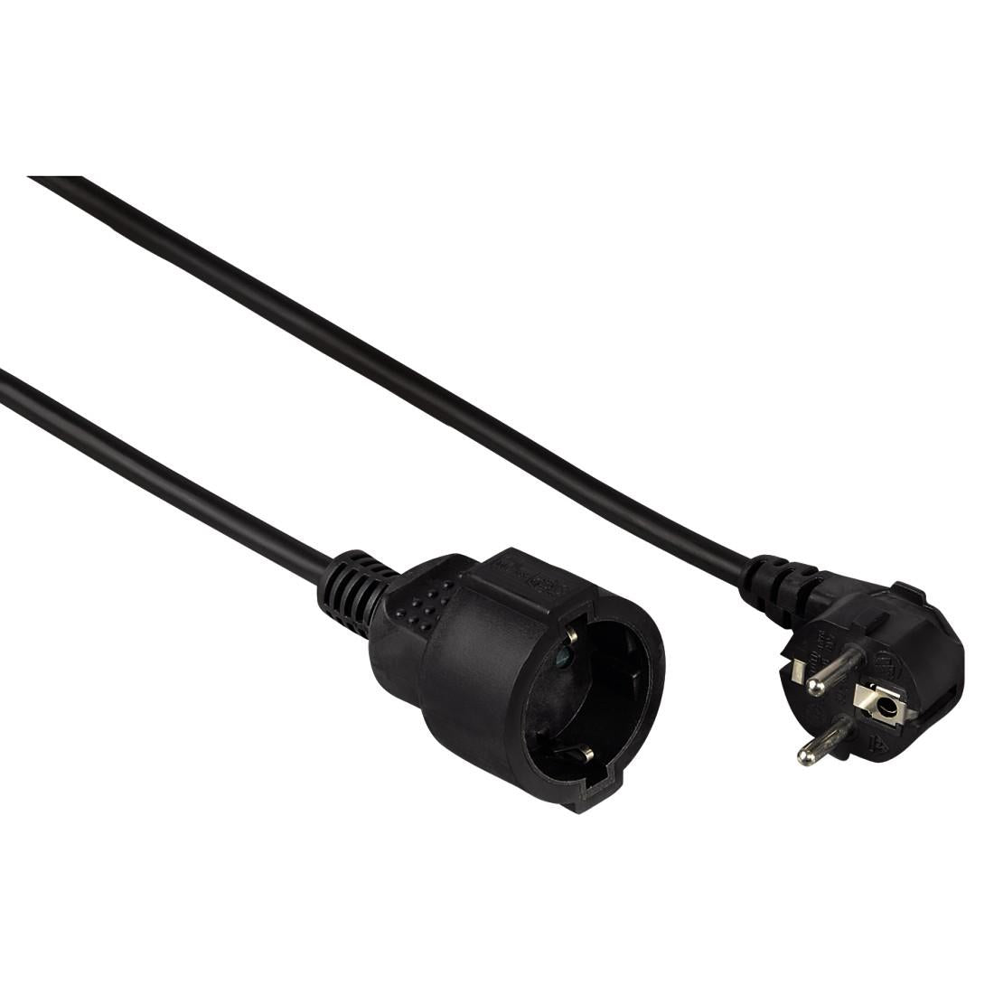 HAMA Profi Power Extension Cable, Schuko Male, Schuko Female, 5.0 m, Black