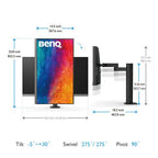 Monitor BenQ PD2706UA, 27 inch, W-LED, IPS, 3840x2160, 60Hz, HDMI, DP, USB-C PD