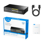 Cudy FS1010P Switch, 8-port, 10/100, PoE+ Switch 120W, 2 x Uplink ports