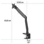 Monitor Desk Mount HAMA, Adjustable, Gas Spring, 13" - 35", 15 kg, Black