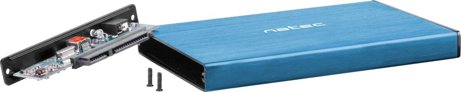 Чекмедже за твърд диск 2,5’’, Natec Rhino Go, USB 3.0, син