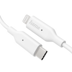 HAMA Charging/Data Cable, USB-C - Type-C/Lightning, 1m, white