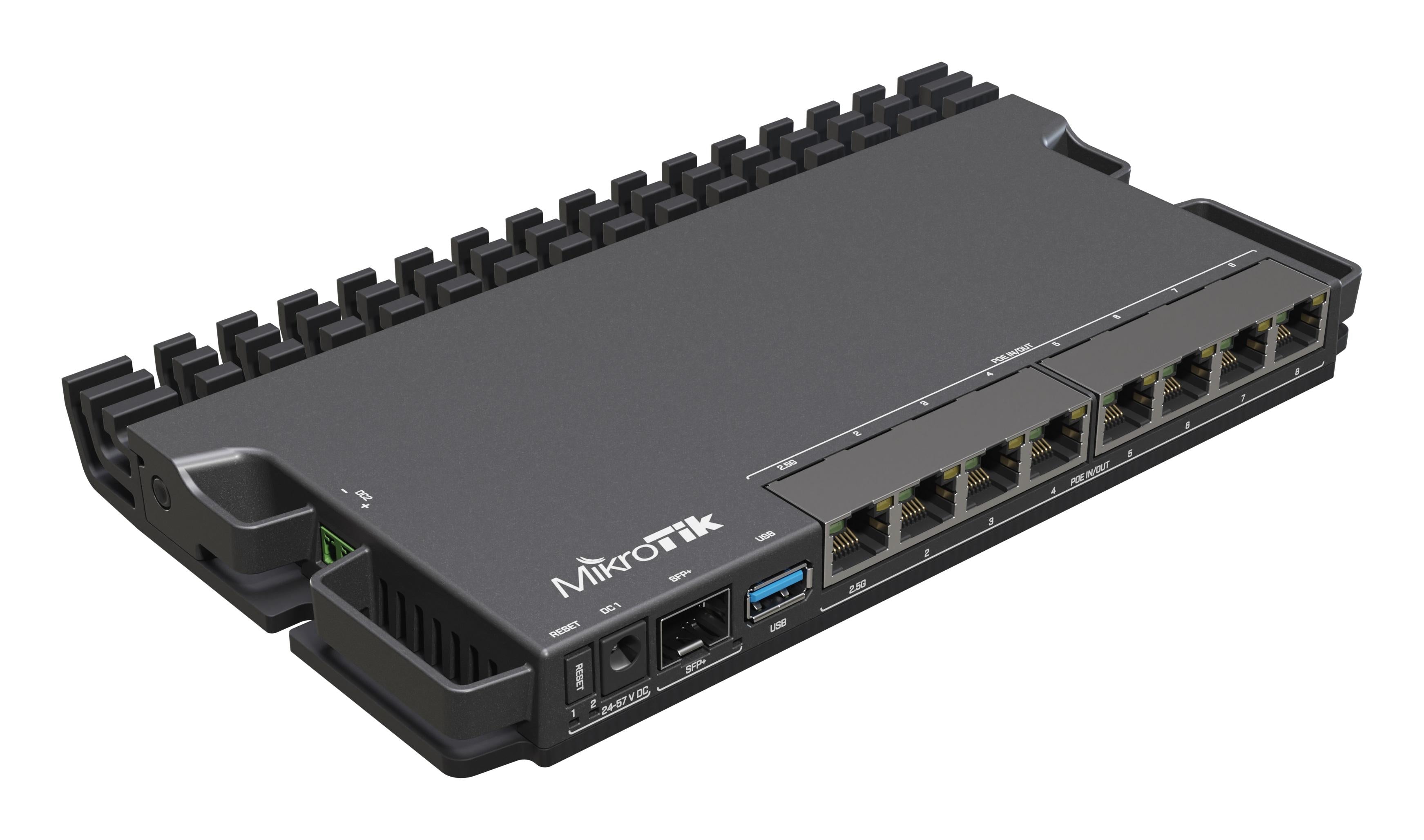 Рутер MikroTik RB5009UPr+S+IN, CPU 1.4GHz, 1GB, 7x10/100/1000, 1xSFP, USB 3.0