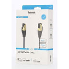 Network patch cable HAMA S/FTP, CAT 8, RJ-45 - RJ-45, 40Gbit/s, 5.0 m, Halogen-free, Black