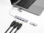 Delock USB Hub, USB-C / USB-A - 3 x USB-A 2.0 + 1 x USB-A 5 Gbps