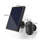 Hama Outdoor WiFi Camera, With Solar Panel, Batteries, Motion Detector, 1080p